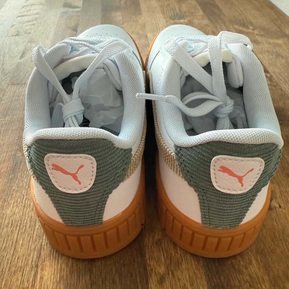 PUMA Women’s White Sneakers with Gum Sole – SoftFoam+ Comfort - Picture 3 of 8
